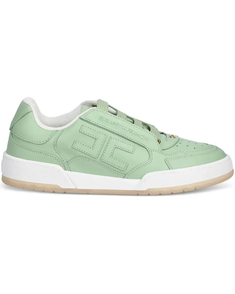 Elisabetta Franchi Sneakers mit Logo-Schild - Grün Grün