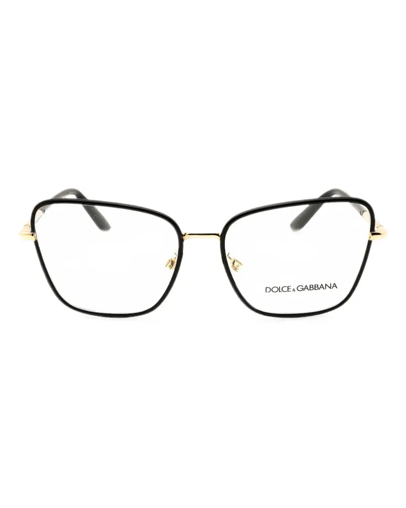 Dolce & Gabbana Brille mit Cat-Eye-Gestell - Schwarz Schwarz