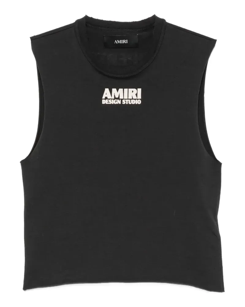Amiri logo-print sleeveless tank top - Schwarz Schwarz