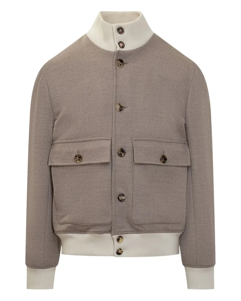 Brunello Cucinelli Bomberjacke mit aufgesetzten Taschen - Braun Braun
