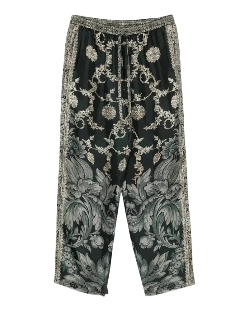 Pierre-Louis Mascia Hose mit Blumenprint - Schwarz Schwarz