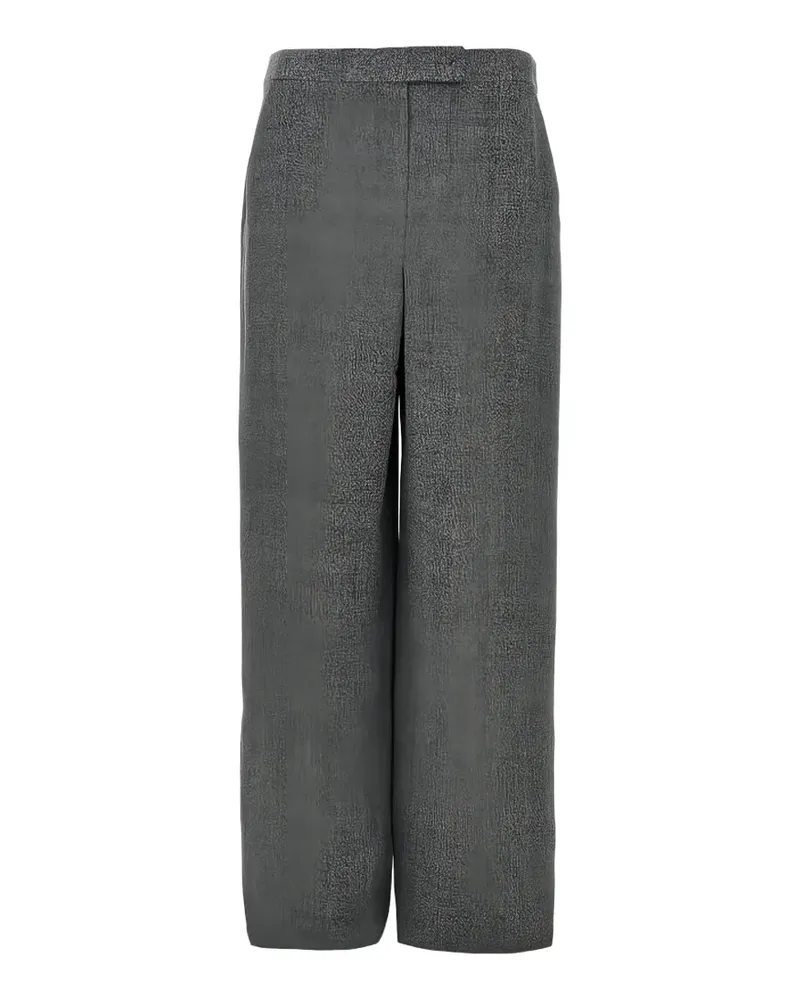 Emporio Armani marl-effect straight-leg trousers - Grau Grau