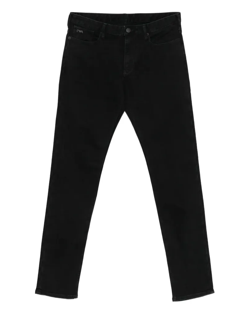 Emporio Armani Jeans mit Logo-Schild - Schwarz Schwarz