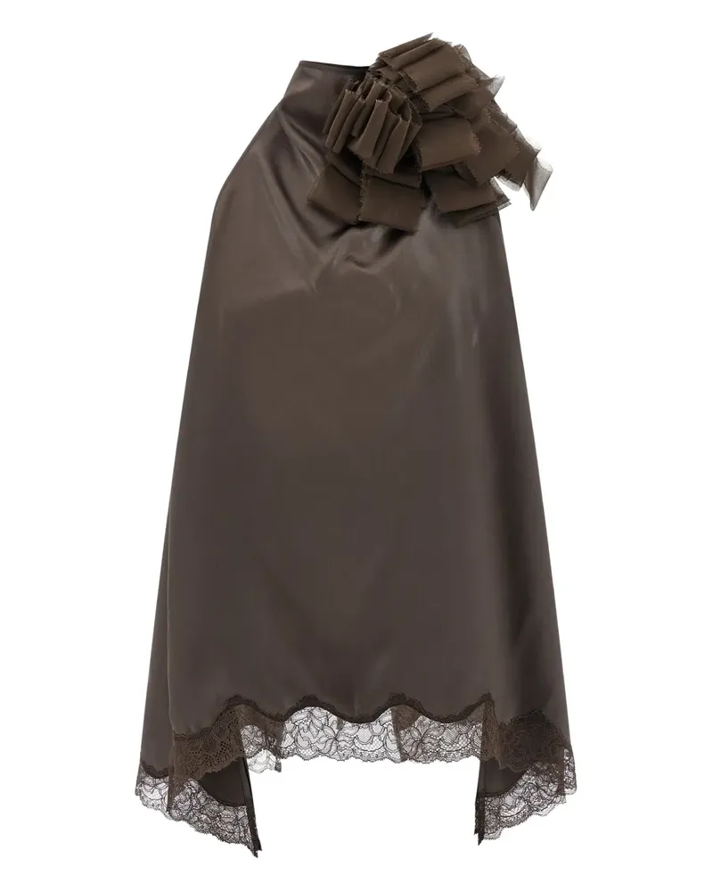 Magda Butrym lace floral top - Braun Braun