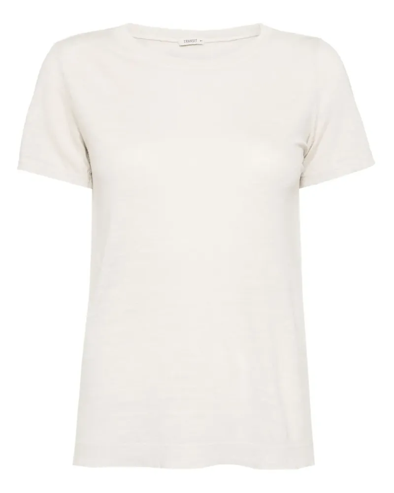 TRANSIT Klassisches T-Shirt - Nude Nude