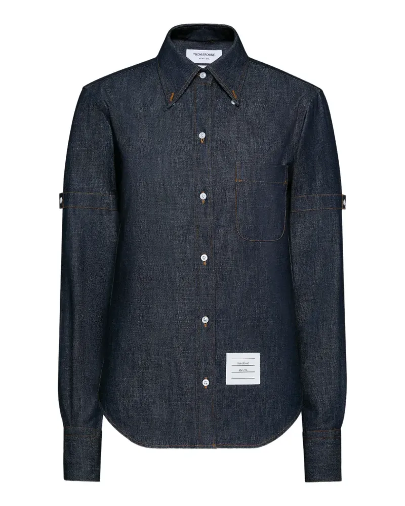 Thom Browne Armband Jeanshemd - Blau Blau