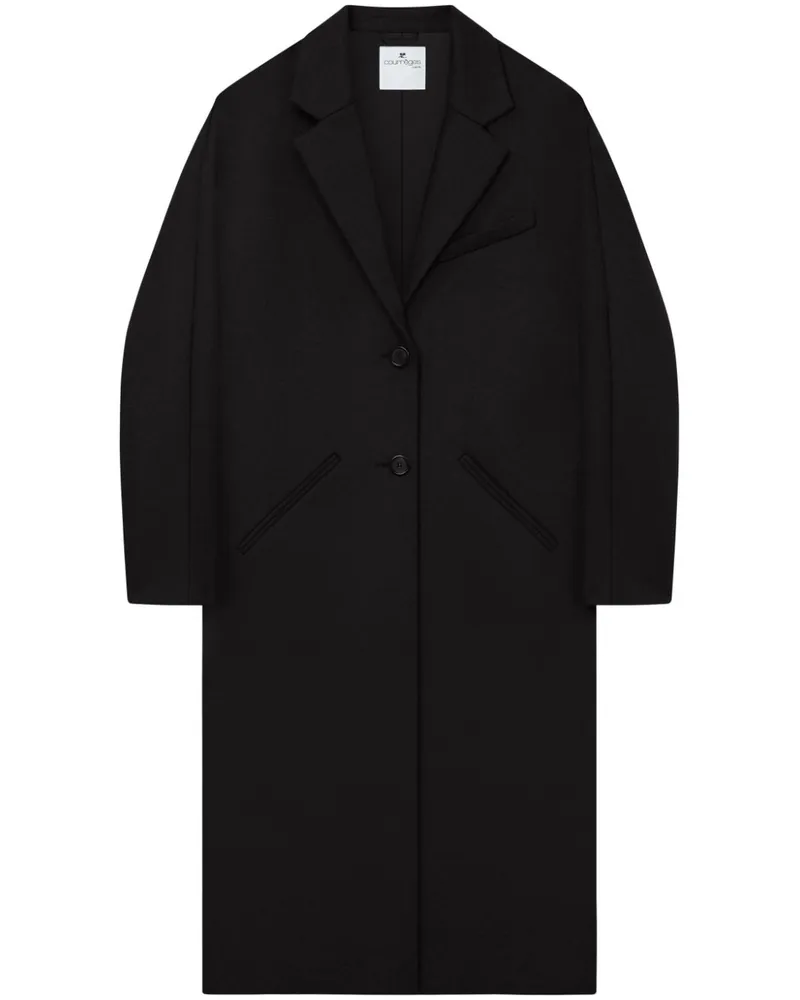 Courrèges Cocoon Mantel - Schwarz Schwarz
