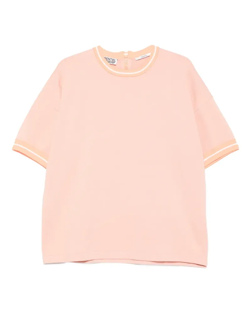 Essentiel orange-trim T-shirt - Rosa Rosa