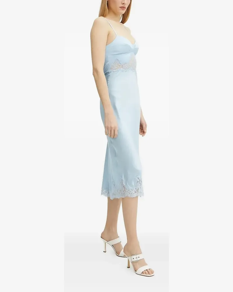 Ermanno Scervino Midikleid mit Spitzeneinsatz - Blau Blau