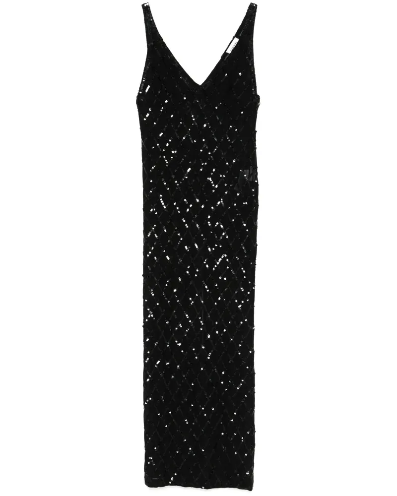 P.A.R.O.S.H. P.A.R.O H. Semi-transparentes Maxikleid - Schwarz Schwarz