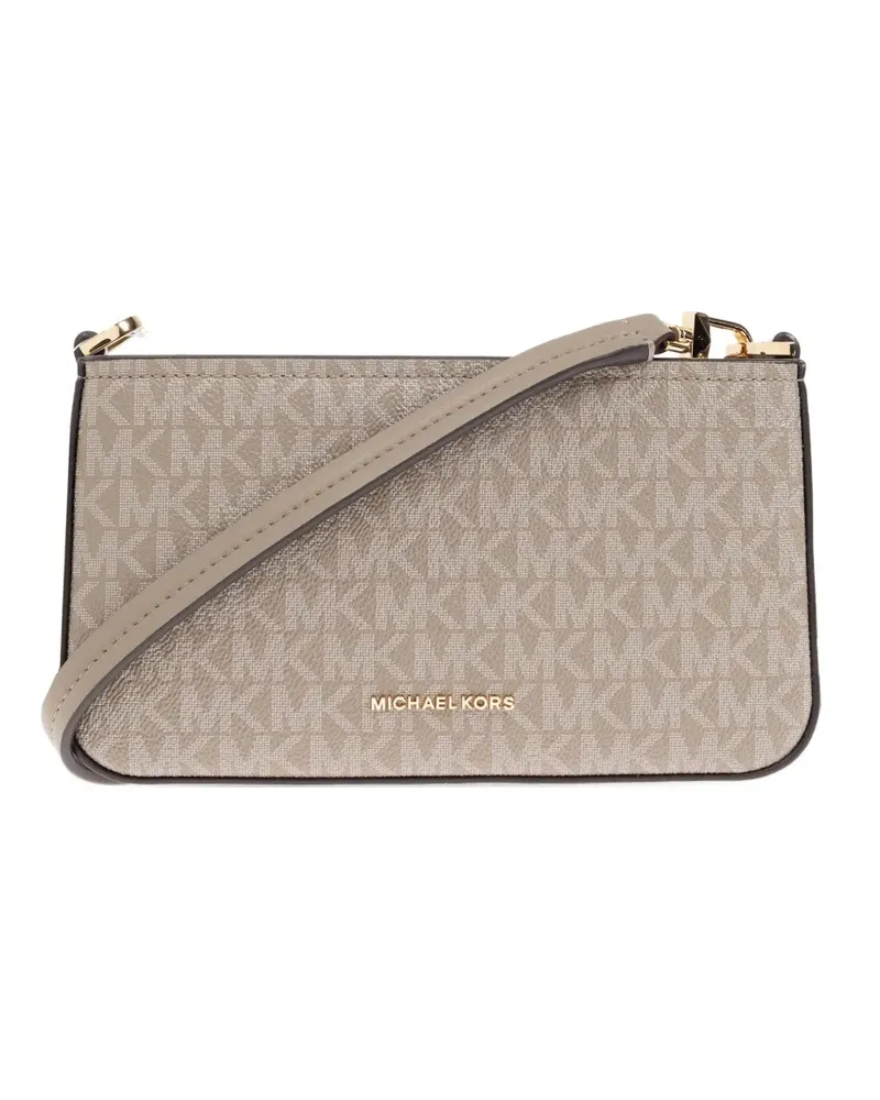 Michael Kors Umhängetasche aus Canvas mit Monogramm - Nude Nude