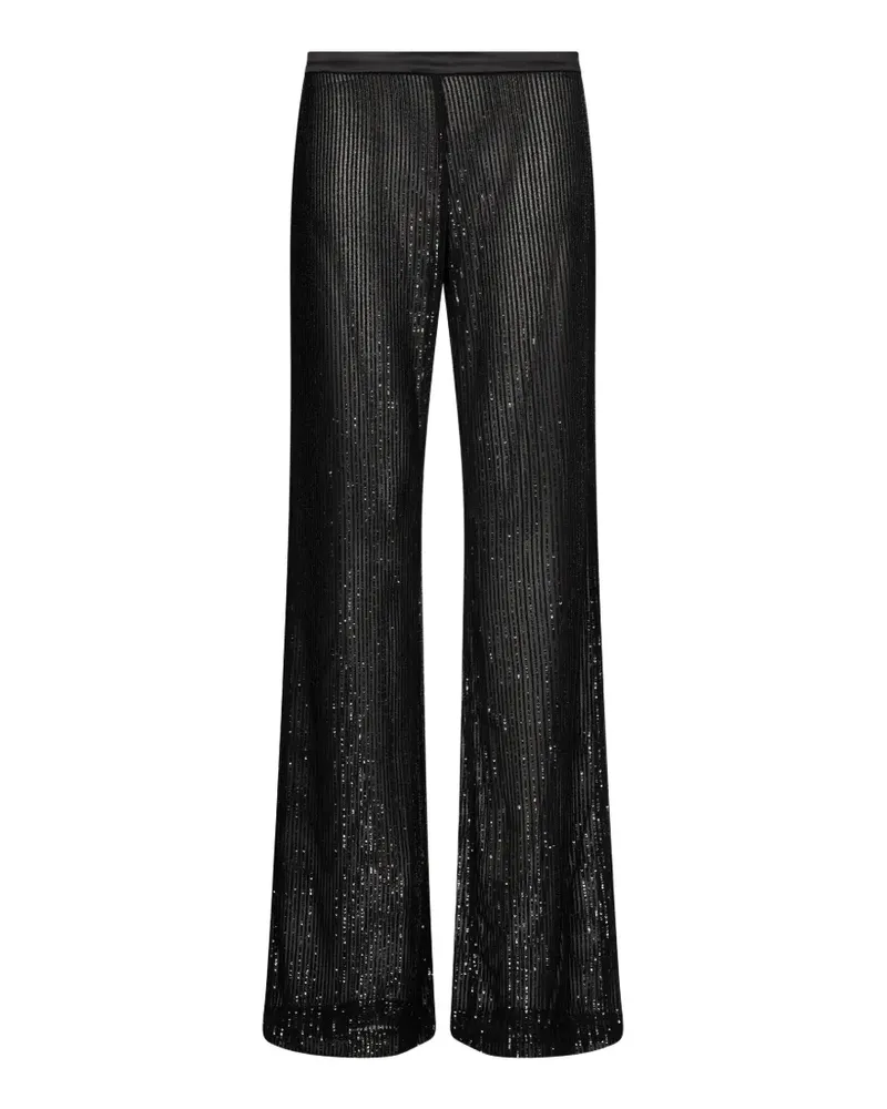 ANDAMANE sequin-embellished wide-leg trousers - Schwarz Schwarz