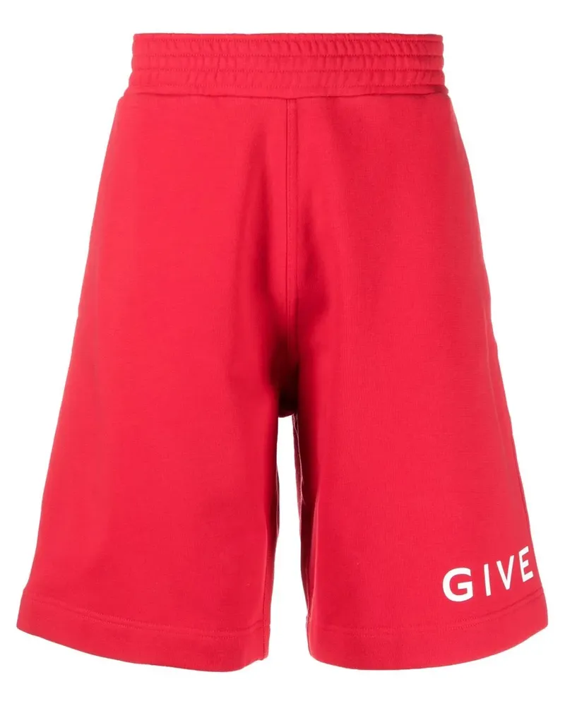 Givenchy Shorts mit Logo-Print - Rot Rot