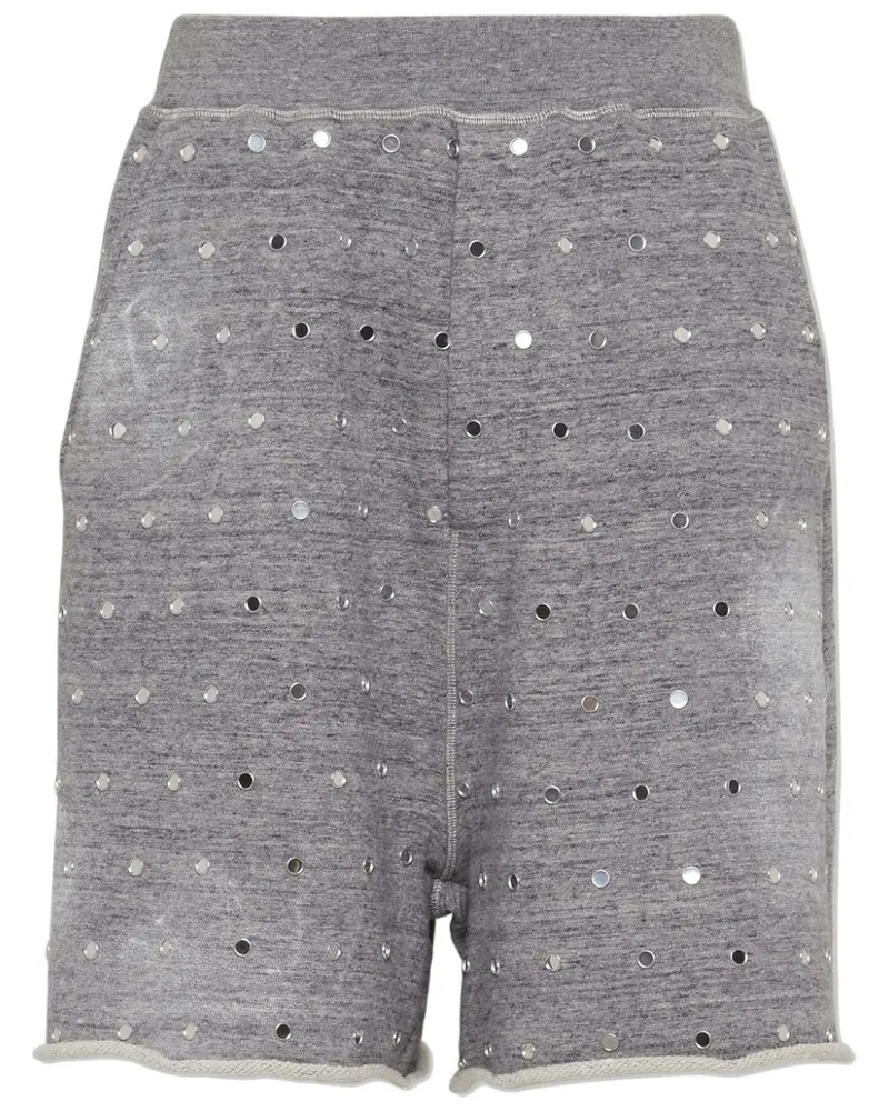 Dsquared2 Melierte Joggingshorts mit Ösen - Grau Grau