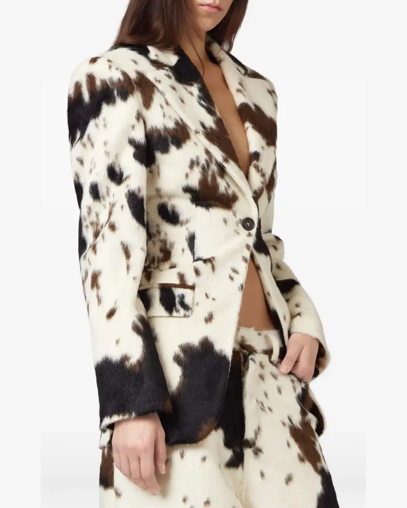 Giuseppe di Morabito Blazer mit Kuhfell-Optik - Nude Nude
