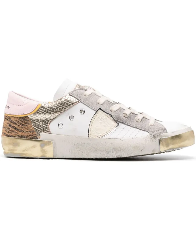 Philippe Model Paris Sneakers mit Logo-Patch - Weiß Weiß