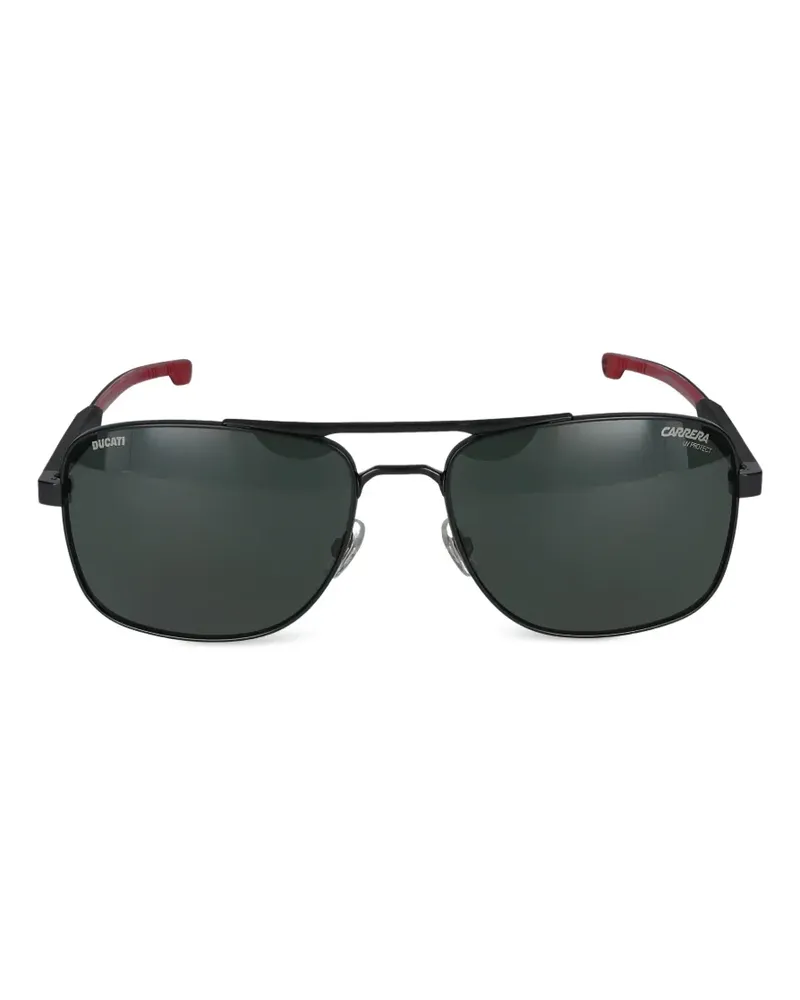 Carrera Sonnenbrille mit eckigem Gestell - Schwarz Schwarz