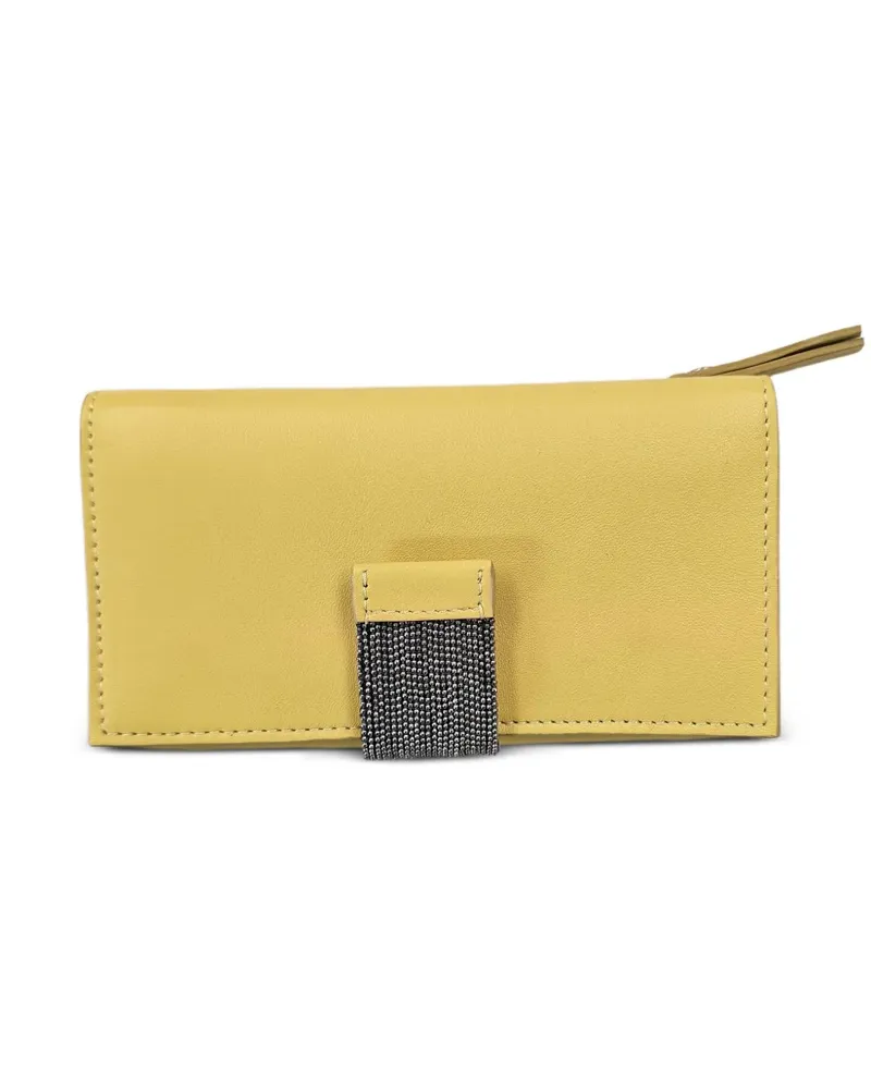 Fabiana Filippi embelished-strap wallet - Gelb Gelb
