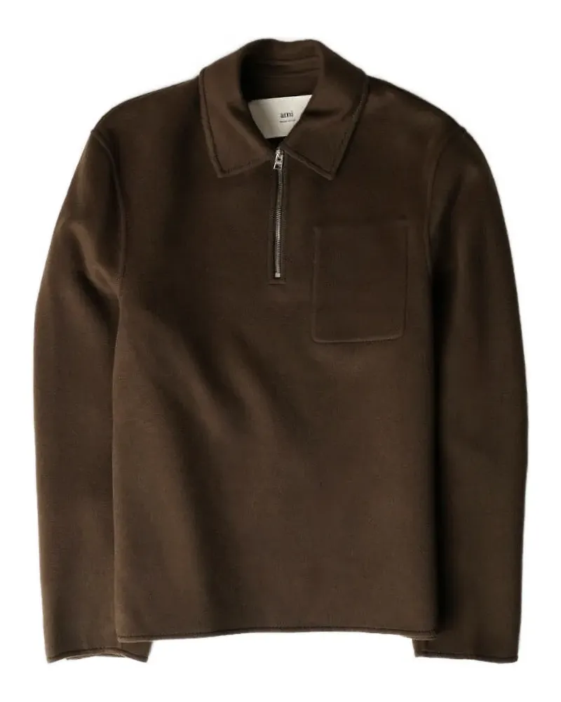 AMI Paris hal-zip jacket - Braun Braun