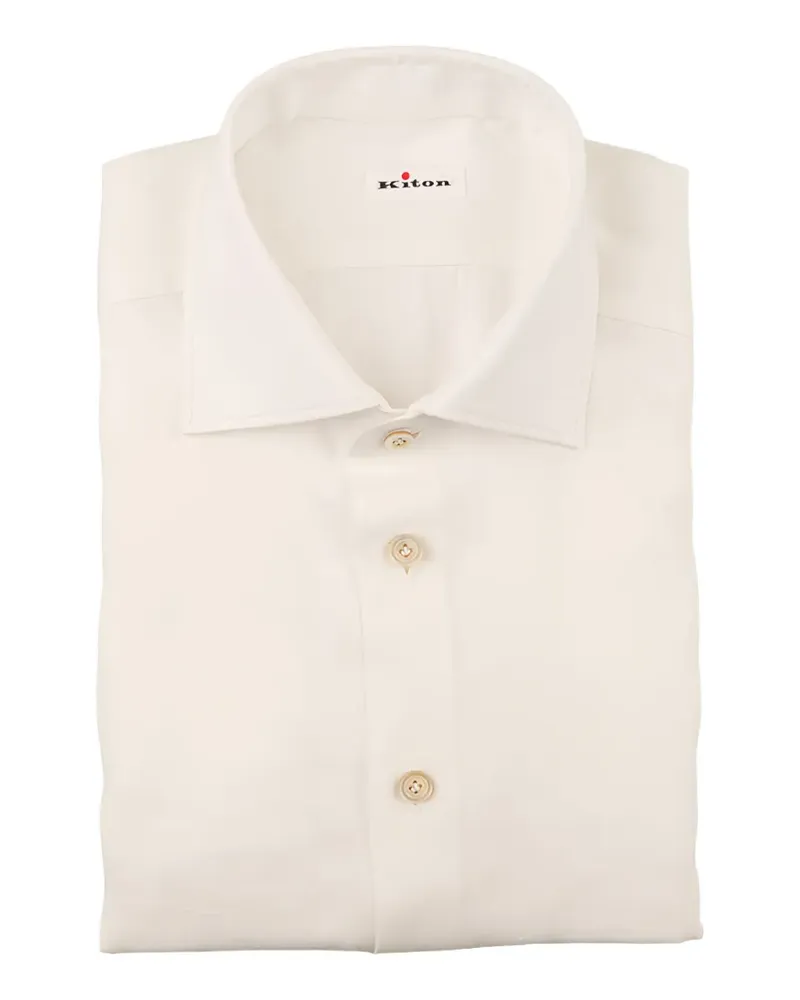 Kiton Klassisches Hemd - Weiß Weiß