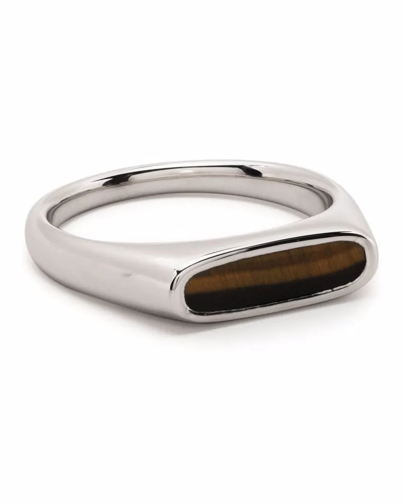 Tom Wood Mario Ring mit Tigerauge - Silber Silber