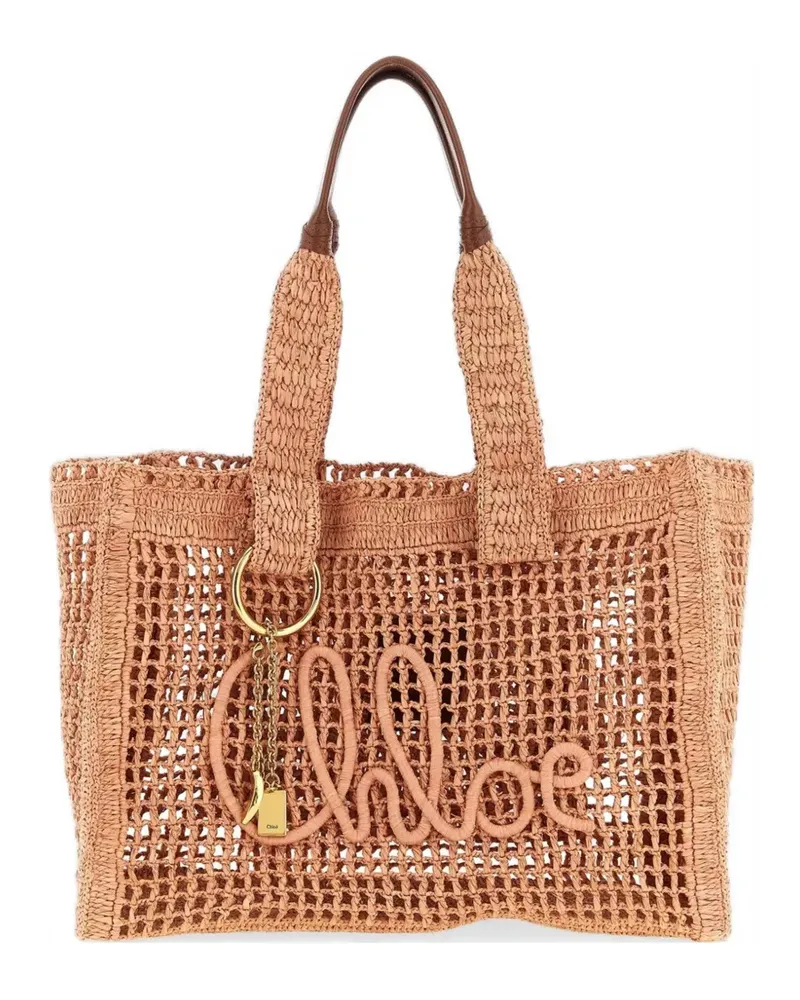Chloé Summer Banana raffia tote bag - Nude Nude