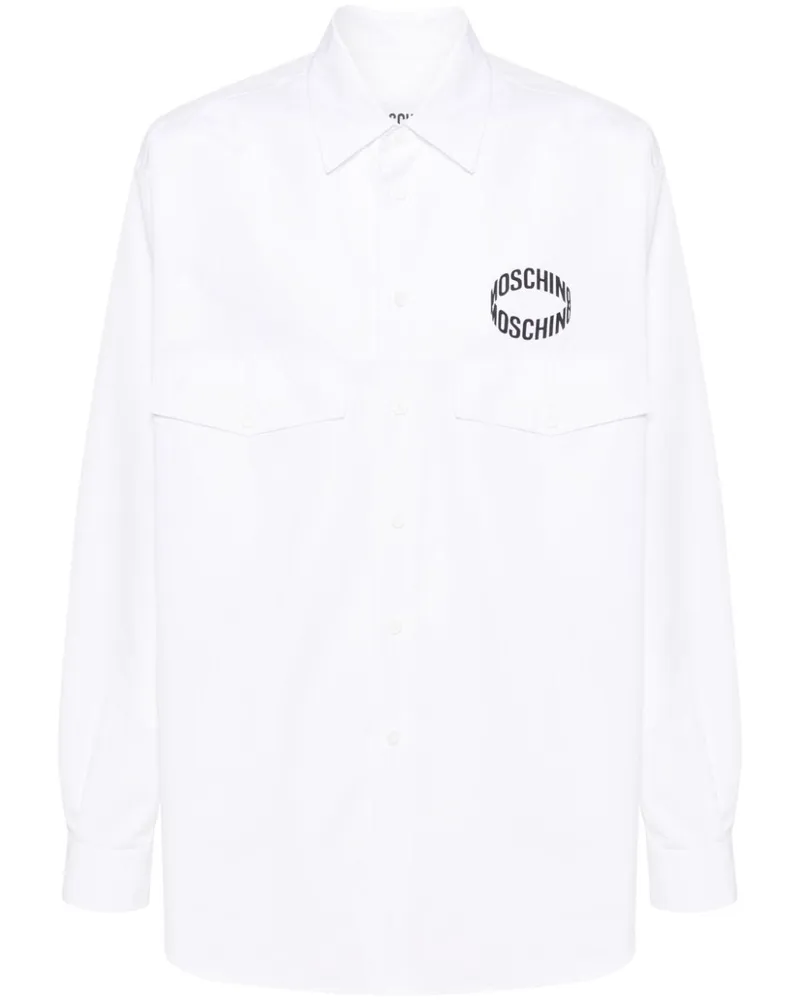 Moschino Hemd mit Logo-Print - Weiß Weiß