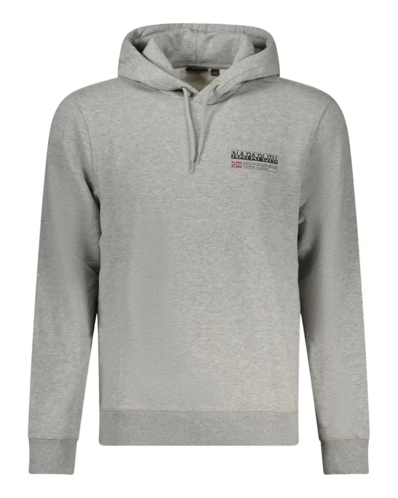 Napapijri logo-print drawstring hoodie - Grau Grau