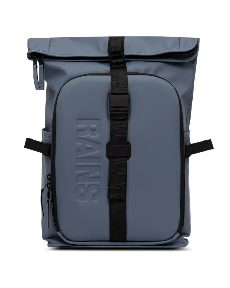 RAINS Rucksack mit Logo-Prägung - Blau Blau