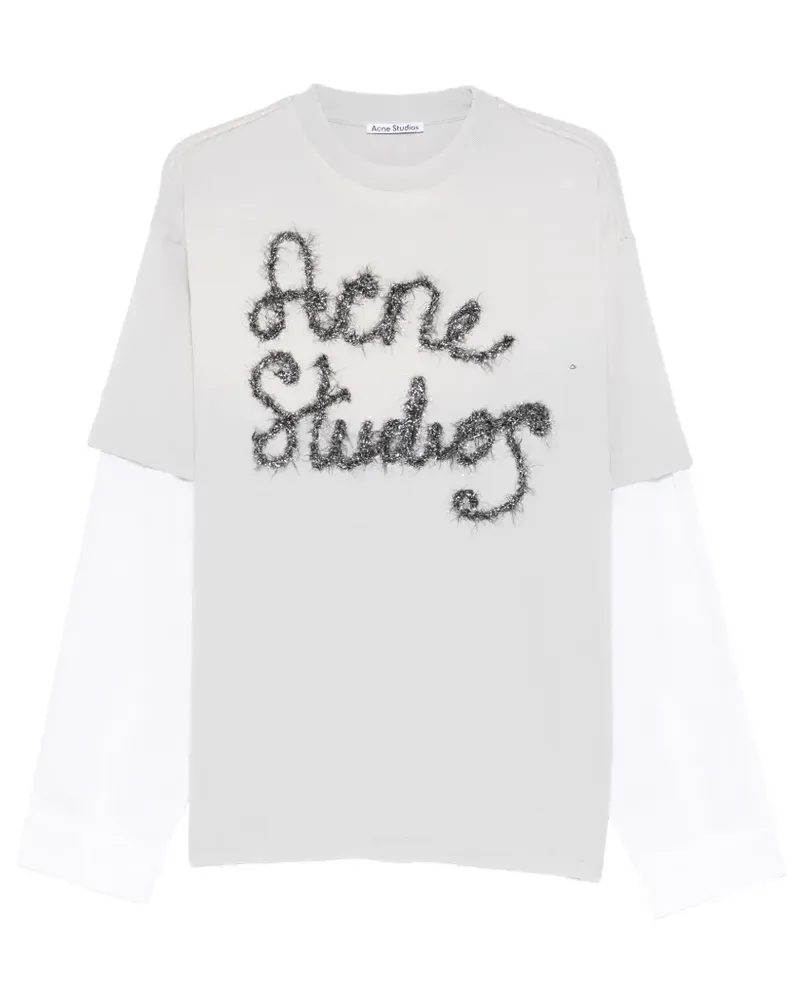 Acne Studios T-Shirt im Layering-Look - Grau Grau