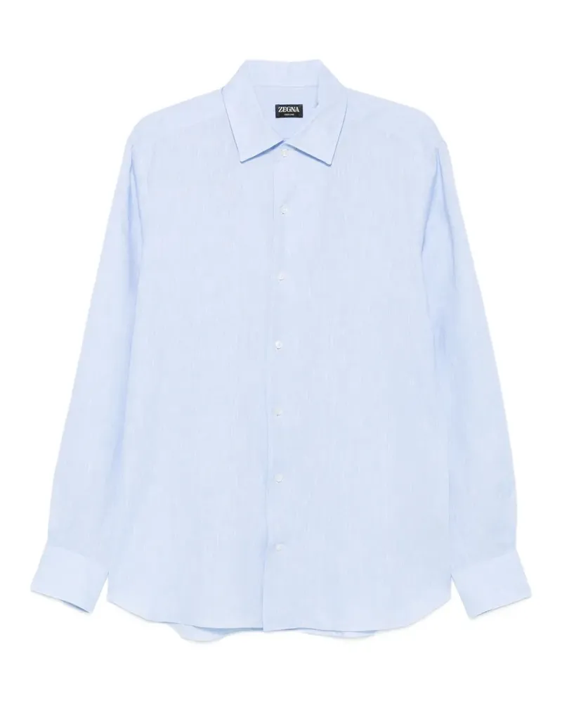 Ermenegildo Zegna Oasi Lino Hemd - Blau Blau
