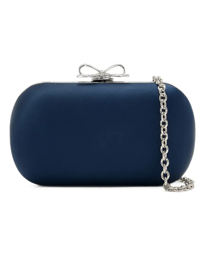 Self-Portrait Clutch mit Schleifendetail - Blau Blau