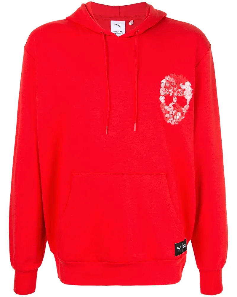 Puma Sweatshirt mit Totenkopf - Rot Rot