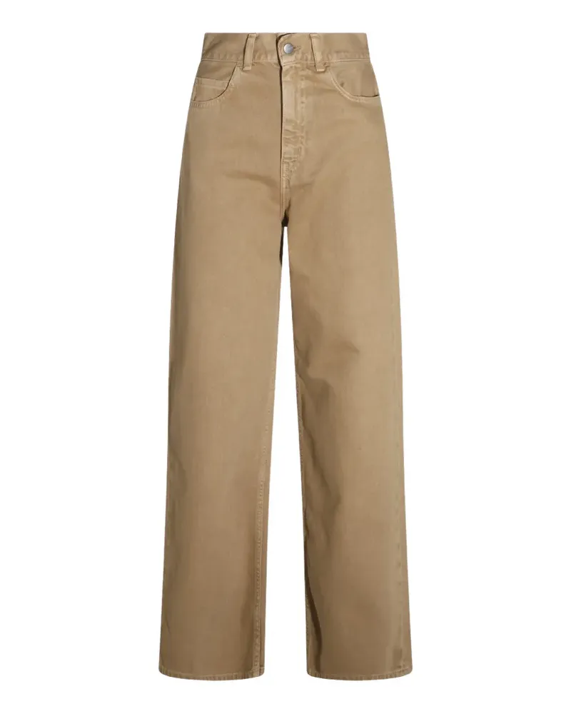 Carhartt WIP logo-patch wide-leg trousers - Nude Nude