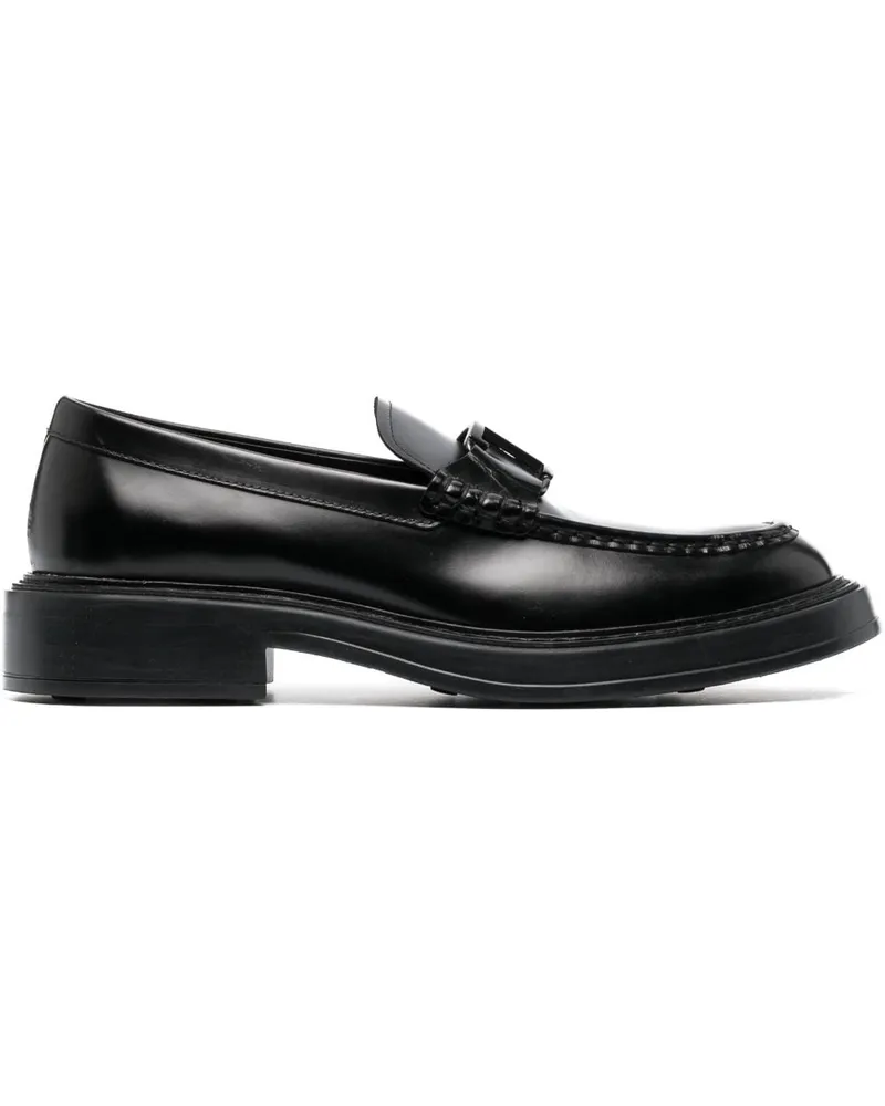 TOD'S Loafer mit Logo-Applikation - Schwarz Schwarz