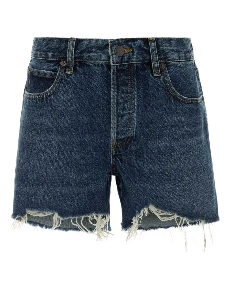 Frame Denim Ausgefranste The Long Hang Shorts - Blau Blau