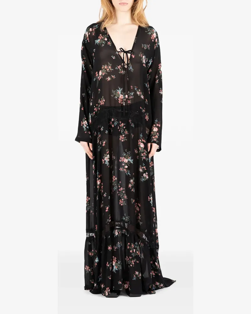 Société Anonyme New Romantic floral lace maxi dress - Schwarz Schwarz