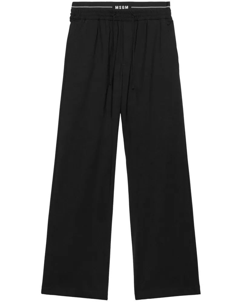 MSGM Lounge-Hose mit Logo-Bund Schwarz