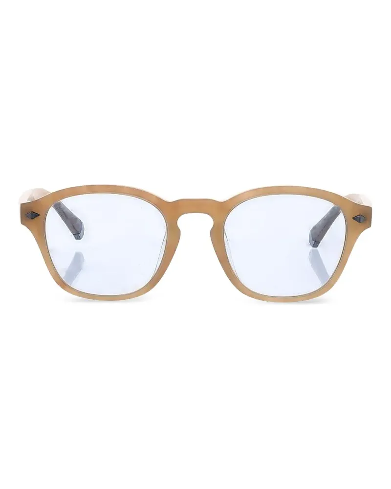Brunello Cucinelli Sonnenbrille mit rundem Gestell - Nude Nude
