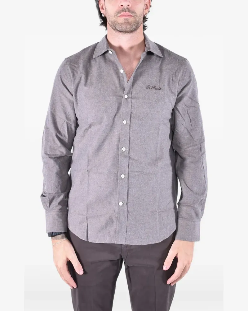 MC2 Saint Barth Seefeld embroidered flannel shirt - Grau Grau