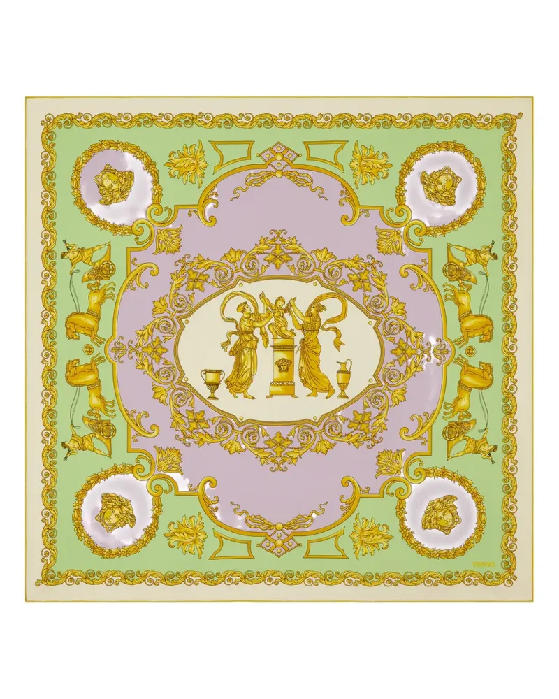Versace Medusa-motif silk scarf - Grün Grün
