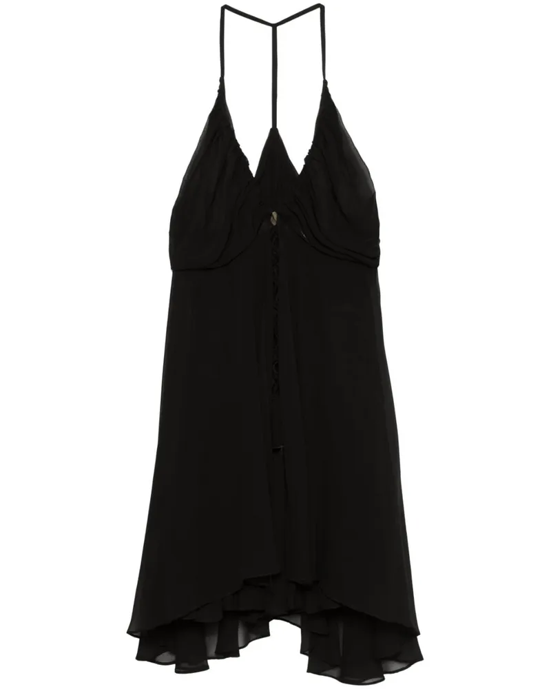Christopher Esber Midikleid aus Seide - Schwarz Schwarz