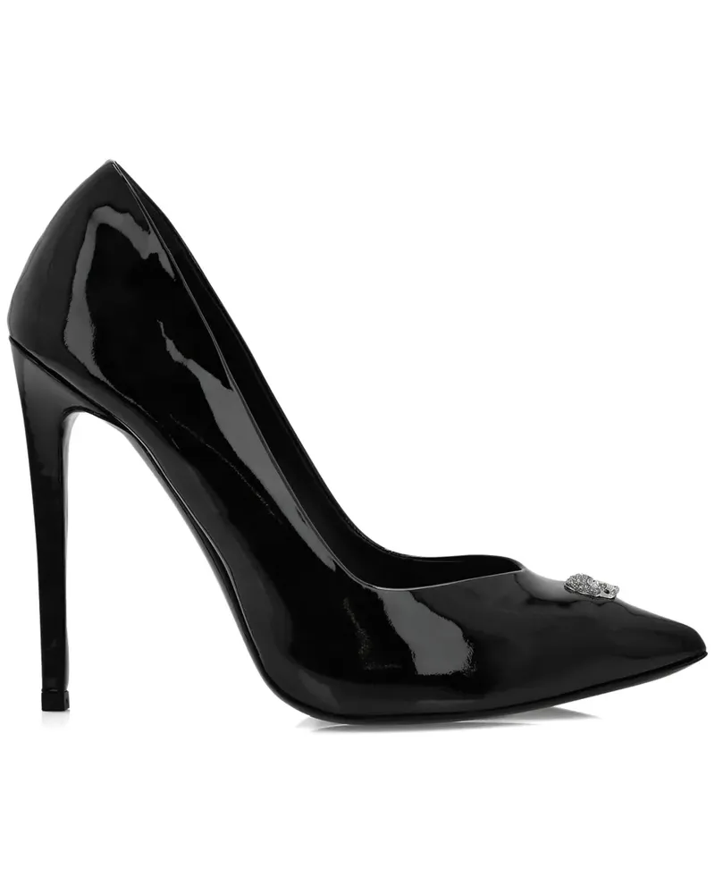 Philipp Plein Pumps mit Totenkopf - Schwarz Schwarz