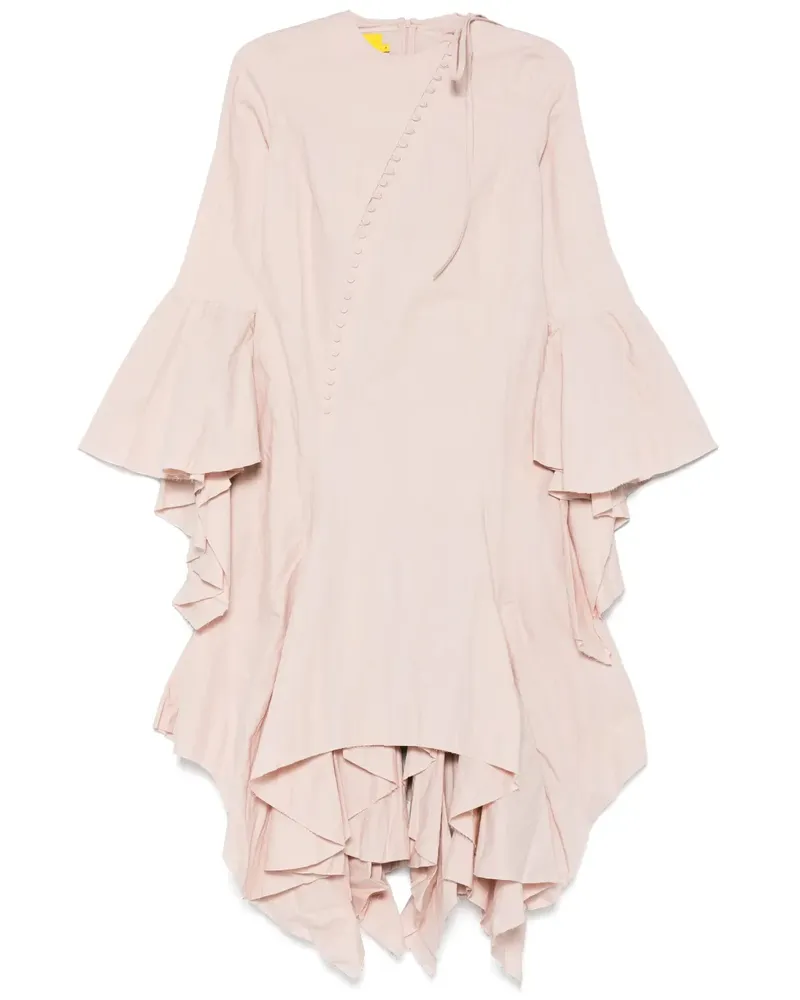 Marques ' Almeida Asymmetrisches Midikleid mit Rüschenärmeln - Rosa Rosa