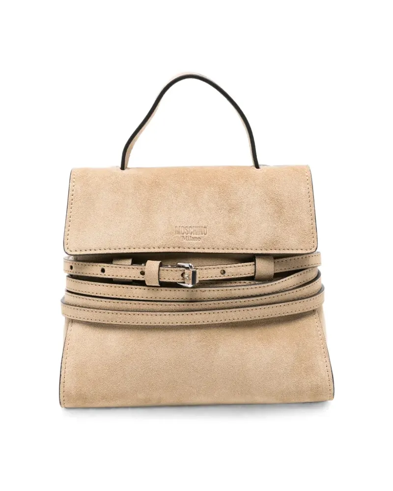 Moschino Mini-Tasche mit Gürtel - Nude Nude