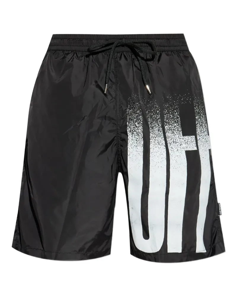OFF-WHITE Badeshorts mit Kordelzug - Schwarz Schwarz