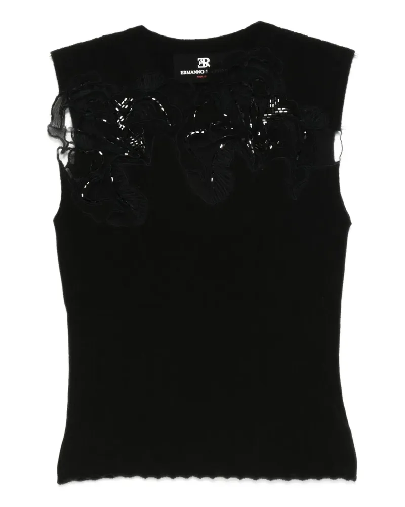 Ermanno Scervino Ärmellose Bluse - Schwarz Schwarz