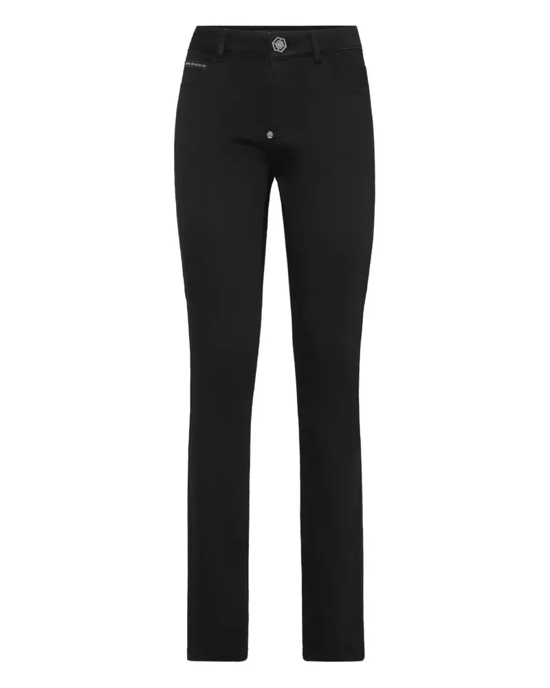 Philipp Plein Jeans mit Logo-Schild - Schwarz Schwarz