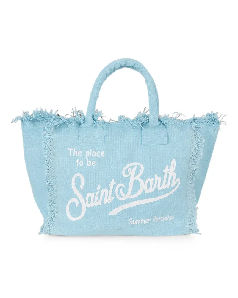 MC2 Saint Barth Vanity frayed shoulder bag - Blau Blau