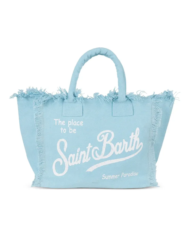 MC2 Saint Barth Vanity frayed shoulder bag - Blau Blau